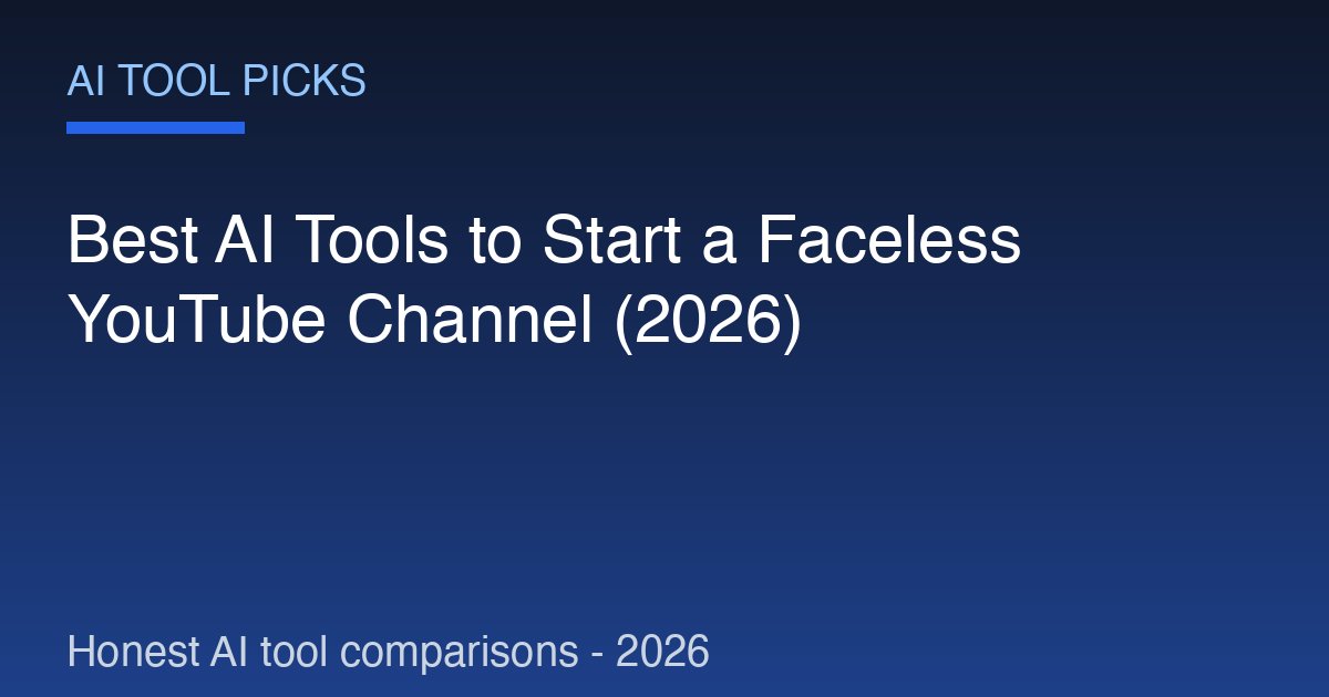 Best AI tools for a faceless YouTube channel