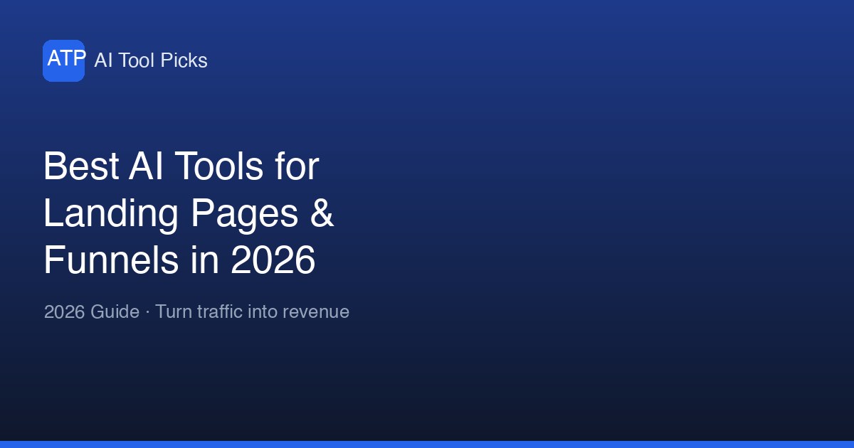 Best AI Tools for Landing Pages & Funnels in 2026